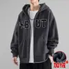 Sudadera 2026 para Hombre con Capucha Temporada de Primavera y Otoño Estilo ins Hong Kong Holgada de Marca de Moda Estampado de Letras Chaqueta Versátil Estilo Año Nuevo de Moda