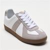 Nuevos zapatos Dexun para hombre y mujer, zapatillas planas de cuero estilo retro, informales, de primavera y otoño, zapatos blancos combinables, edición para amantes.