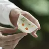 Dinastía Tang y Song Jade Arcilla Porcelana Blanca Pintado a Mano Taza Maestra Juego de Té Kung Fu Taza de Té de Cerámica Taza Grande para el Hogar Taza Individual para Té Pu'Er
