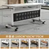 Mesa de Treinamento Dobrável, Combinação de Mesa e Cadeira de Conferência, Emenda Removível, Mesa Dupla Longa Multifuncional para Escritório, Aula de Reforço