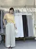 Liquidación, Sin Devoluciones ni Cambios. Pantalones Casuales de Pierna Ancha de Cintura Alta Plisados de Estilo Simple de Moda para Verano 2026 Versátiles Adelgazantes 80380