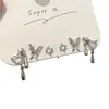 Juego de Cuatro Piezas de Estilo Dulce y Fresco Sexy Conjunto de Corazón y Mariposa Pendientes Pendientes Pendientes de Diseño Nicho Pendientes Pequeños Nuevos