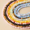 Cuentas Redondas de Cristal Pulsera Larga Semi-terminada Pulsera de Cuentas Redondas Sueltas de Ágata Cuentas Espaciadoras Cadena de Cuentas DIY Accesorios de Joyería Artículo Caliente