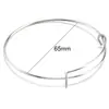Pulseira Ajustável Cruzada Empurra Puxa Aço Inoxidável 65mm DIY Joias Femininas Fazer Pulseira Pulseira Atacado