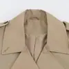 Ropa europea y americana para mujer transfronteriza, popular en AliExpress, chaqueta corta informal de doble botonadura estilo francés