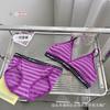 Sujetador sexy de corte profundo en V estilo francés transfronterizo, traje de ropa interior bikini con top de tubo fino y espalda deportiva para mujer