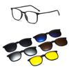 Gafas Magnéticas Transfronterizas para Hombres con Miopía, Gafas de Sol Polarizadas Cinco en Uno para Ciclismo para Mujer, Monturas de Gafas, Gafas de Sol Externas