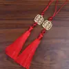 Accesorios de Borla, Flecos de Borla, Estilo Chino Festivo, Combinado con Carácter Dorado de Doble Felicidad, Pequeñas Borlas para Accesorios de Joyería DIY