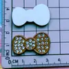 Pasador de Pelo con Lazo Asimétrico de Pedrería Funda para Teléfono Hebilla de Zapato Ropa DIY Accesorios de Plástico