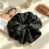Estilo Coreano Oversized Elegante Temperamento Cor Sólida Cetim Scrunchie Versátil de Alta Classe Prendedor de Rabo de Cavalo Flor de Cabelo Acessório de Cabelo para Mulheres