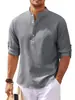 Camisa de hombre europea y americana 2024 manga larga cuello mao botones abiertos estampado de piña camisa casual para hombre top en stock