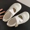 Sapatos Baixos Estilo Novo Unmun com Velcro, Mary Jane Planos Finos com Solado Macio, Tênis Casuais Versáteis da Moda