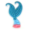 Decoración Plana de Cola de Sirena de Dibujos Animados Accesorios para el Cabello Accesorios de Equipaje DIY Princesa Sirena Parche de Goma Suave de PVC