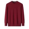 Camisa Básica Masculina Gola Redonda Cashmere Puro Fio Simples Penteado Alta Contagem 16 Agulhas Ombro Direito Simples Clássico