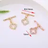 Hebilla de Collar de Perlas de Alta Retención de Color Hebilla Ot Incrustada con Circonita Hebilla de Conexión de Pulsera de Abejita Hebilla de Acabado Accesorios para Joyería DIY