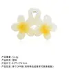 Grampo de Cabelo Flor de Plumeria Colorido Mais Vendido na Amazon Transfronteiriço Grampo de Cabelo Florido em Gradiente Estilo Viagem e Férias Grampo de Cabelo Feminino