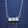 Artículo de venta caliente para transmisión en vivo transfronteriza: Collar Minimalista Estilo Ins de Tres Piedras con Fila de Diamantes, Cadena Versátil de Clavícula de Moda al por Mayor