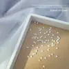 Joyería para Uñas Artísticas de Perlas de Vidrio Semicirculares Blanco de Alto Brillo Perlas de Sirena Cristales Planos Fondo Perla Tamaño Mixto Diamante para Uñas