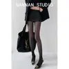 Meias arrastão em formato de losango, Femininas Cinza e Preto Seda Y2K Milênio Hottie Meias de rede Doces e Descoladas Meia-calça Cinza Meias arrastão