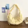 2026 Verano Nuevo Estilo Encaje Simple Cordón Pliegues de Cuerno Dulce Estilo Coreano Simple de Alta Apariencia Bolso Cruzado