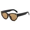 Gafas de Sol Retro Ojo de Gato para Mujer Cara Cuadrada Redonda Marco Grande Delgadas 2024 Nuevas Gafas de Sol Anti-UV de Alto Nivel