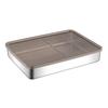 Plato Cuadrado Profundizado de Acero Inoxidable 304 Caja de Conservación Multitalla Caja Cuadrada Japonesa Plato para Escurrir Barbacoa Plato Filtro de Aceite Plato Multiusos