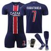 2425 París Casa Versión Champions League No. 7 Kvarla 10 Dembele 2 Hakimi Traje de Uniforme de Fútbol de Campeonato Camiseta