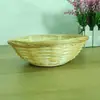 Cesta de Bambú Tejida a Mano Bol de Bambú Cesta Redonda para Escurrir Frutas y Verduras de Cocina Cesta Redonda de Almacenamiento Cesta para Snacks Cesta para Pan