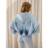 Jaqueta com Zíper Transfronteiriça para Mulheres, Moletom com Capuz, Pulôver com Forro de Fleece, Suéter de Fleece, Cardigã Feminino, Comércio Exterior