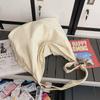 Bolsa Casual de Lona Feminina Verão 2023 Nova Moda Bolsa Tote Versátil Grande Capacidade Bolsa de Compras