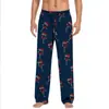 Pantalones de pijama casuales con cordón para hombre y mujer con estampado de dibujos animados para parejas, pantalones caseros personalizables
