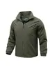 Nueva Chaqueta de Hombre con Cuello Alto para Primavera y Otoño, Abrigo Delgado Impermeable Casual para Exteriores, Estilo Deportivo de Secado Rápido para Hombre 8532
