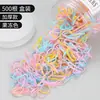 Elásticos Descartáveis Que Podem Ser Esticados Continuamente Sem Quebrar, 500 Peças de Xuxinhas de Cabelo Infantis Que Não Machucam o Cabelo, Faixas de Cabeça Coloridas Pretas Espessadas para Bebês