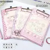 Nuevo Bloc de Notas Adhesivas Estilo Portapapeles de Dibujos Animados My Melody con Páginas de Colores, Cuaderno de Notas Portátil para Notas y Mensajes