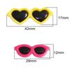 Acessórios para óculos de sol redondos de acrílico com tema de amor, joias artesanais DIY, acessórios para olhos de bonecos de pelúcia