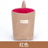 Almacenamiento de Escritorio Creativo de Algodón Lino Colgante Trasero de Puerta de Dormitorio Almacenamiento de Pared Bolsa Colgante Cesta de Almacenamiento de Yute