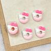 Comida fofa jogar rosquinha Dos desenhos animados Nail Art Jóias Rosto Brilhante Estéreo Macaron Cor Urso DIY Desgaste Acessórios de armadura