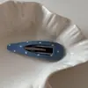 Grampo de Cabelo Jeans Azul Estiloso com Bolinhas Presilha Lateral Geométrica Bico de Pato Presilha BB Presilha Simples Versátil para Franja Acessório de Cabelo