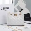 Bolsa Feminina de Comércio Exterior Atacado 2023 Nova Moda Simples Transversal Ombro Acolchoada Corrente Bolsa Quadrada Pequena Dropshipping