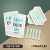 Conjunto de Louças para Bolo de Aniversário Faca e Garfo Combinação de Pratos Prato de Papel Espesso Descartável Bandeja Criativa Prato de Servir Suprimentos para Assar