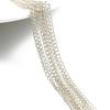 Plata 925 cadena cruzada calandrada cadena de cola cadena suelta para hacer pulsera collar aretes material de joyería accesorios