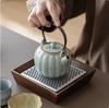 Juego de Té de Cerámica de los Cinco Hornos Famosos Cultural y Creativo Juego de Tetera Regalo para Ancianos, Clientes, Maestros, Papá, Regalo del Día del Padre