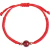 Pulsera de Cuerda Roja Jinsha Taozi Hilo Rojo Tejido Se Puede Usar para Enhebrar Cuentas Hecho a Mano DIY Cuerda para Tejer Cuentas Redondas Pulsera del Año del Caballo