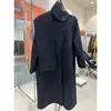 Abrigo Largo de Lana 2026 para Otoño e Invierno, Abrigo de Lana Doble Cara, Chaqueta Doble Cara con Cuello de Traje, Cálido para Mujer