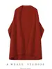 Cárdigan Francés Batwing 100% Lana Pura para Mujer Cubierta Holgada Ropa Exterior Adelgazante Versátil para Primavera y Otoño Ropa de Punto Elegante