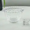 Tigela e Prato de Vidro Transparente com Borda de Contas para Sobremesa, Sorvete, Salada de Frutas Doméstica, Tigela para Açúcar, Água, Aveia