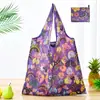 Bolsa de compras plegable de gran capacidad, bolso de mano portátil para supermercado, impresión de logotipo, bolsa de almacenamiento 190T, directo de fábrica