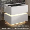 Mesa de noche flotante de lujo ligero con luz sensor, carga inalámbrica, cerradura de contraseña multifunción, mueble de almacenamiento para dormitorio principal de celebridad de internet, estilo nuevo