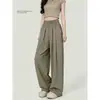 Calça Reta Feminina, Estilo Fino de Verão, Novo Modelo 2026, Solta e Fluida, Casual, Petite, Elegante Calça Yamamoto para Mulheres