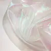 Láser Puntual Hilo Fantasma Alta Densidad Suave Colorida Organza Tela Cáscara Brillo Boda Escenario Tela